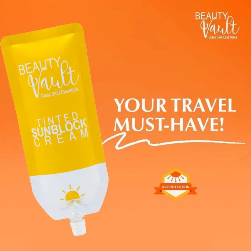 Beauty Vault Tinted Sunblock Cream SPF45 - 50g