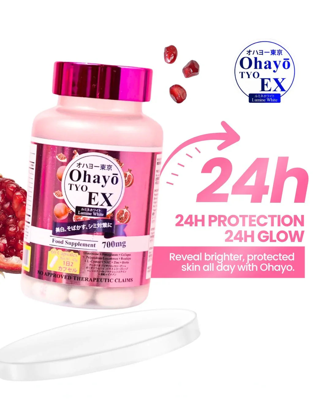 Ohayo Tyo EX Lumine White Glutathione - 60s (JAPAN)