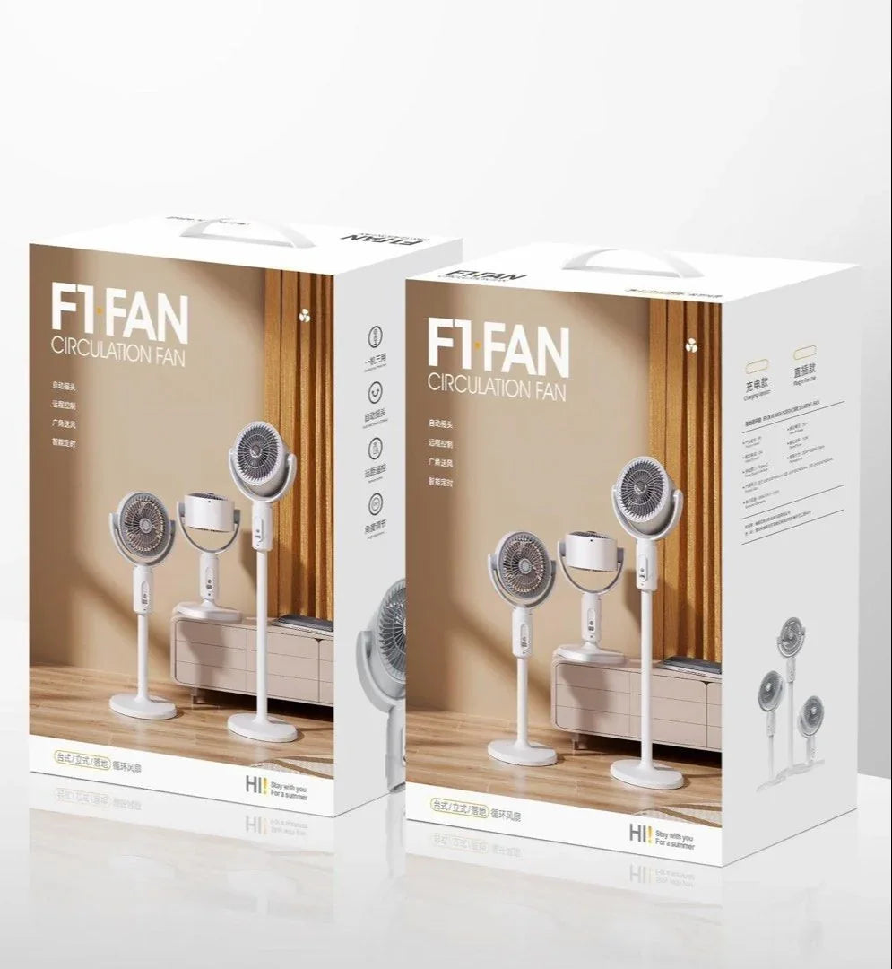 Height Adjustable Air Circulation Fan With Remote Control - F1