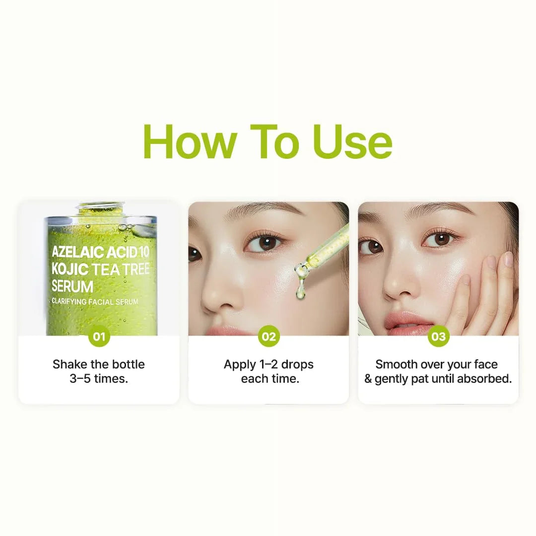 Purito Azelaic Acid 10 Kojic Tea Tree Facial Serum - 30ml