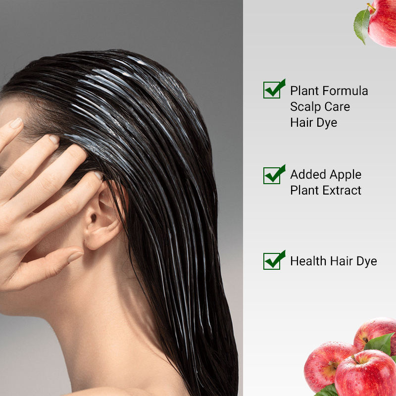 Apple Ammonia Free Dark Brown Hair Color Cream 96H - 500ml+500ml