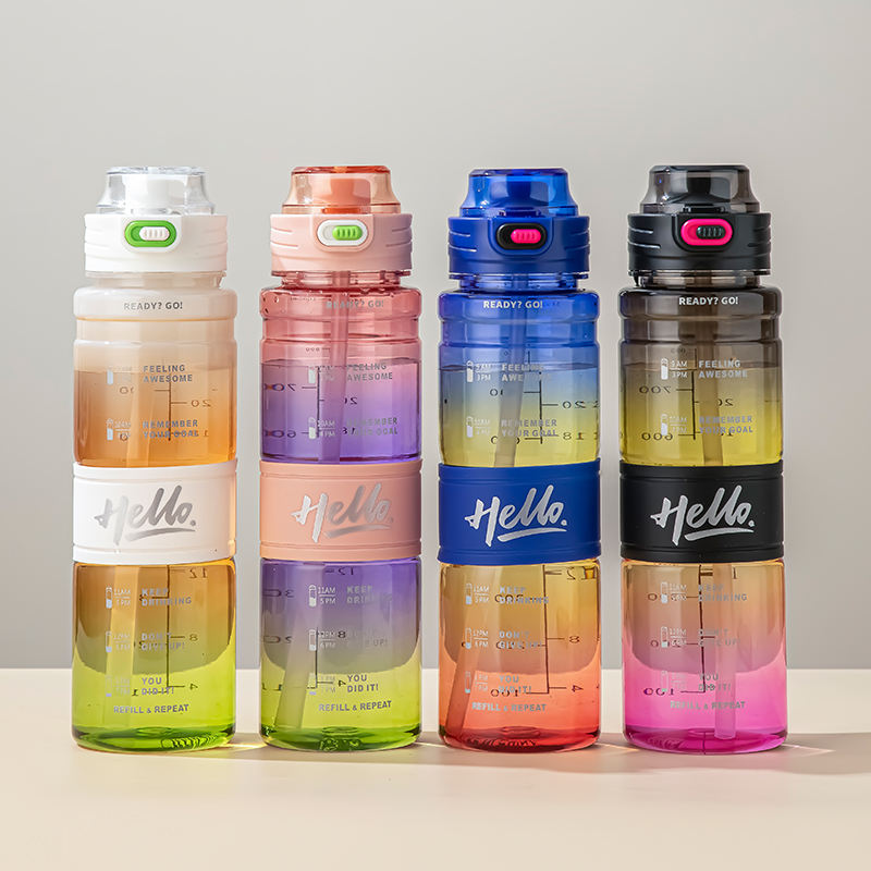 Portable Sports Water Bottle With Flip Lid - 1000ml