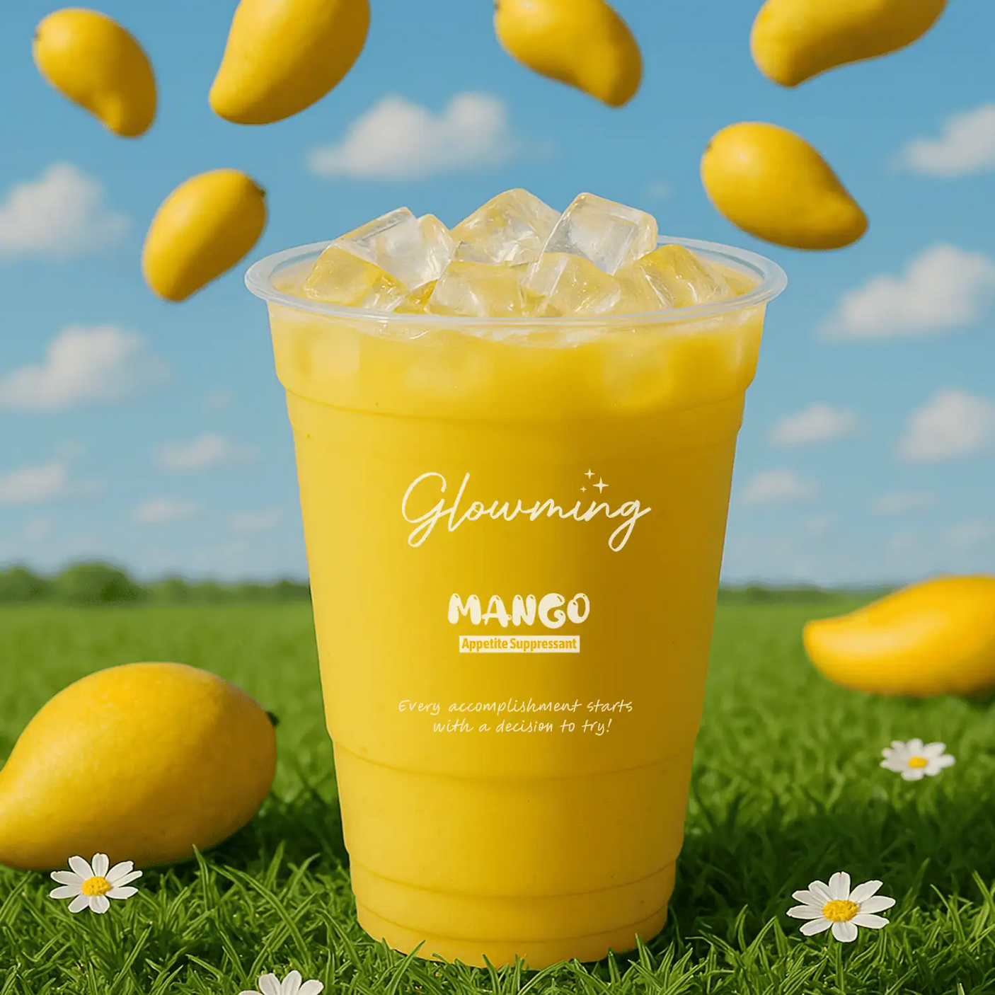 Glowming Milky Mango Powder Drink Mix - 10 Sachets × 20g