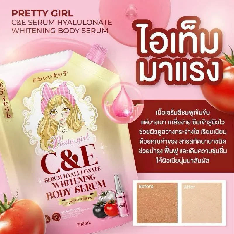 Pretty Girl C&E Hyaluronate Brightening Body Serum - 300ml