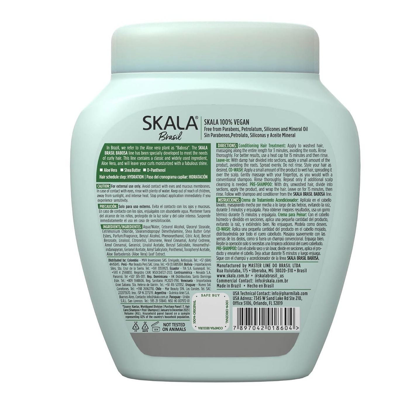 Skala Babosa 2 In 1 Hair Hydration & Shine Treatment Cream - 1000g