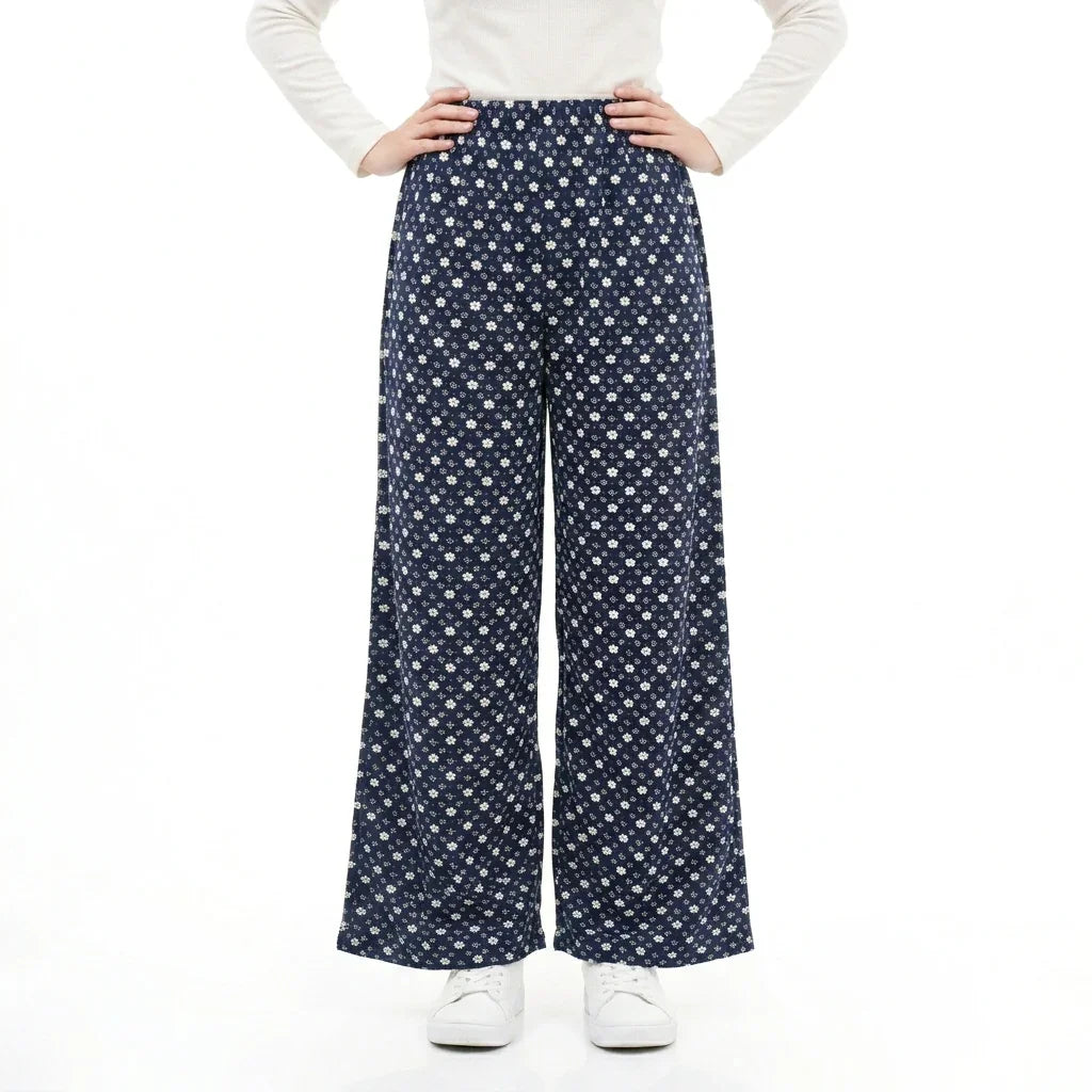 Women's Waisted Wide-Leg Palazzo Pants K-BP-2