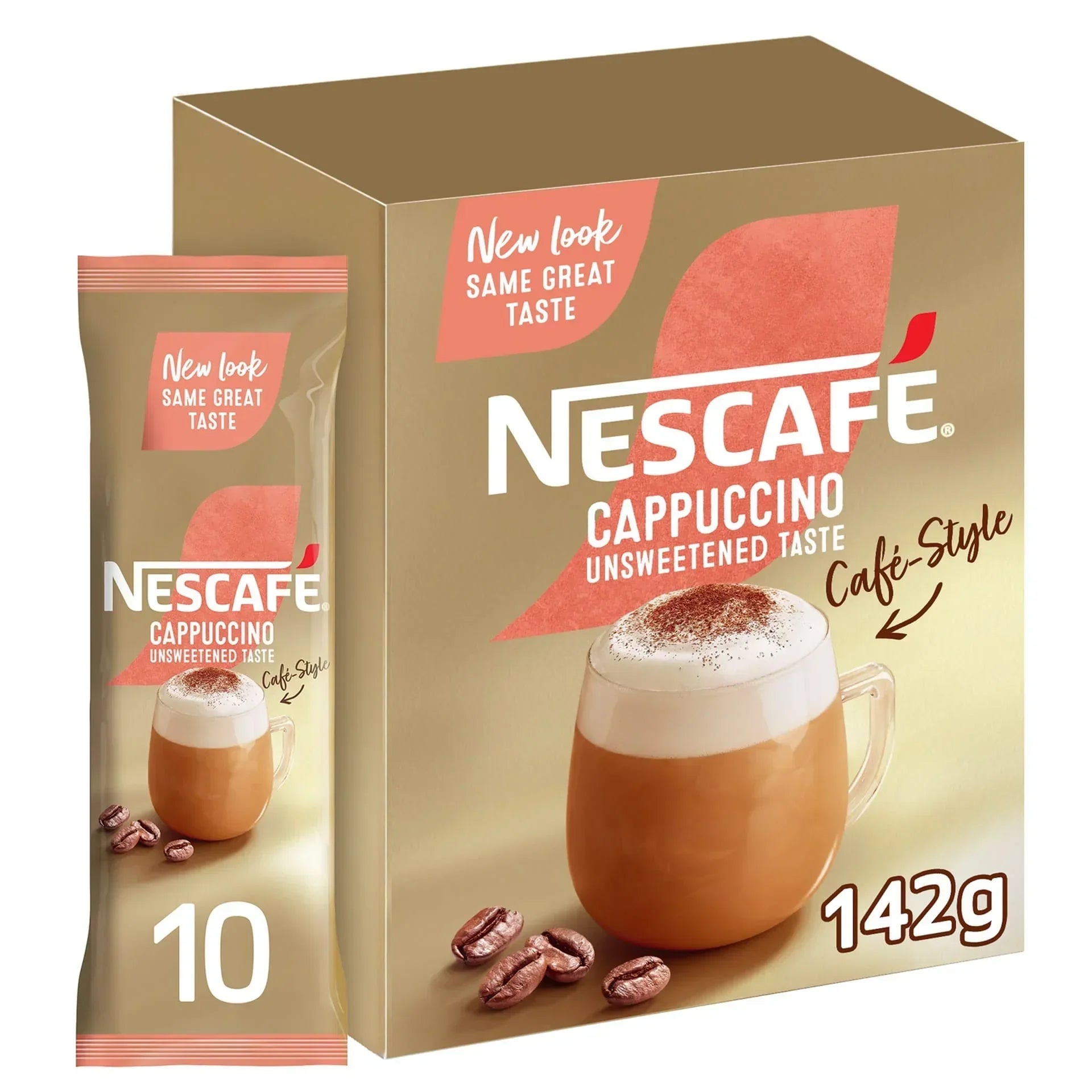 Nescafe Gold Cappuccino Unsweetened Taste Coffee 10 x 14.2 g