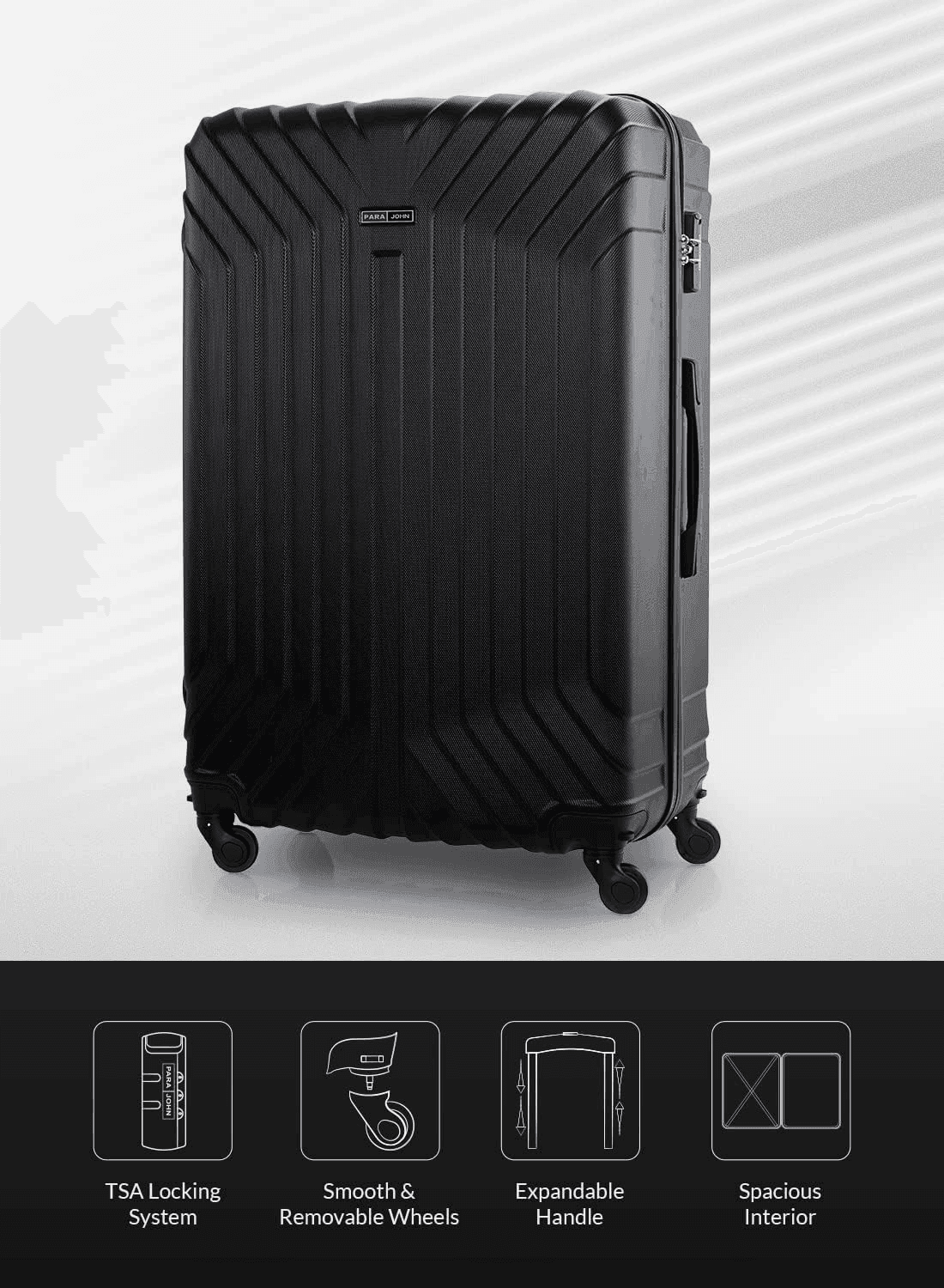 Luggage Bag 20 Inch Cabin Size Luggage Trolly - Rose Gold