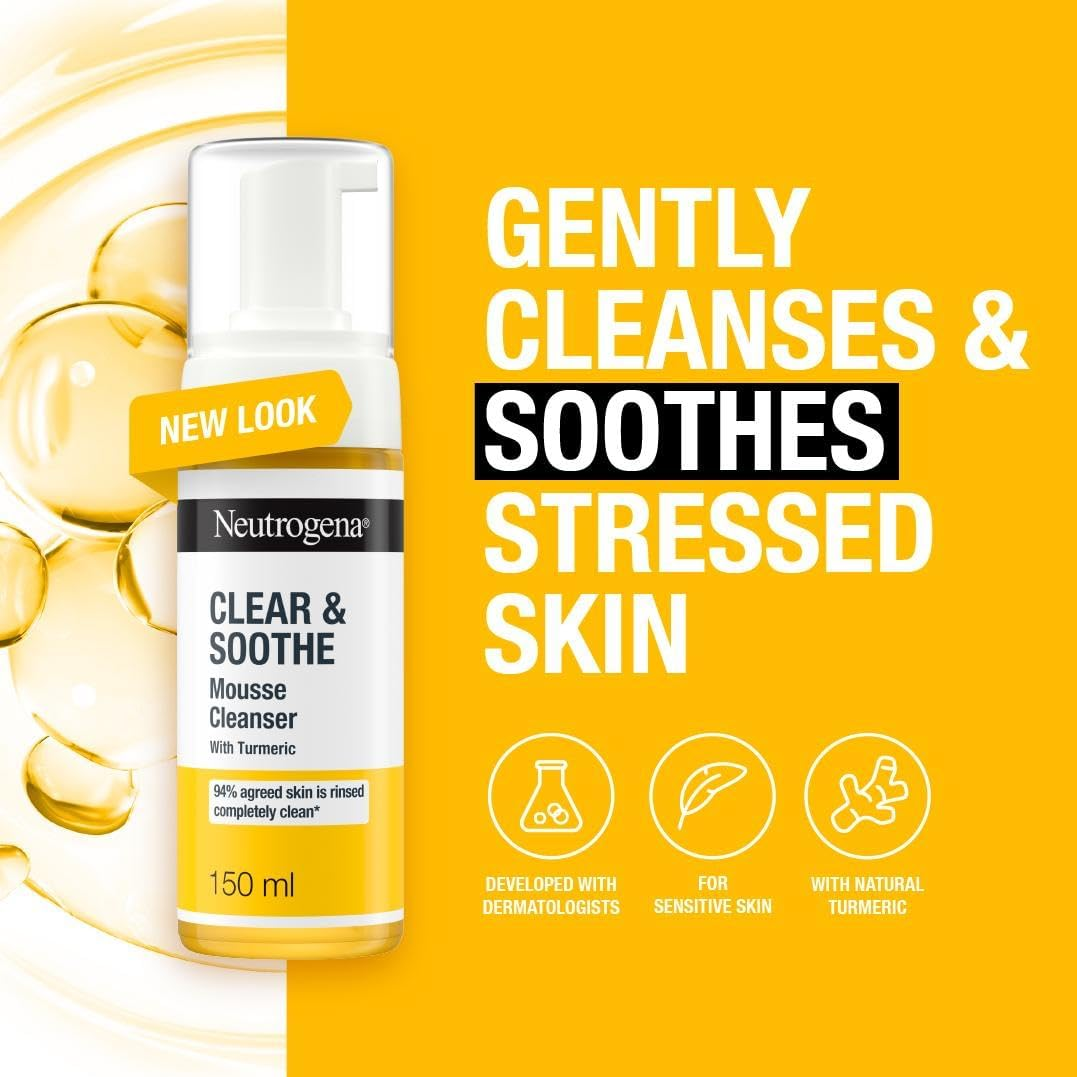 Neutrogena Soothing Clear Turmeric Mousse Cleanser - 150ml
