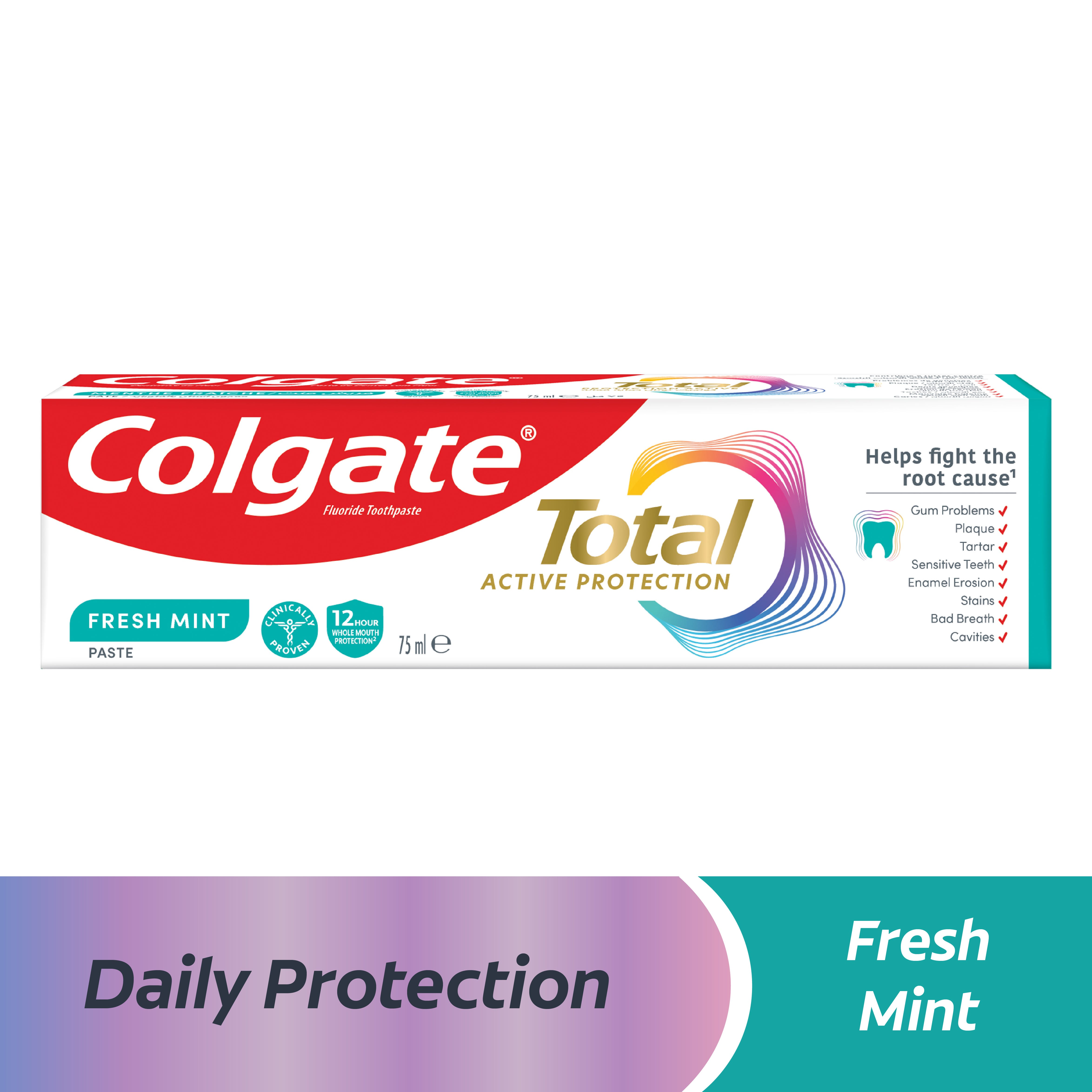 Colgate Total Active Protection Fresh Mint Toothpaste - 75ml