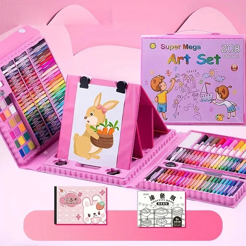 Super Mega Kids Drawing Art Set - 208 Pieces
