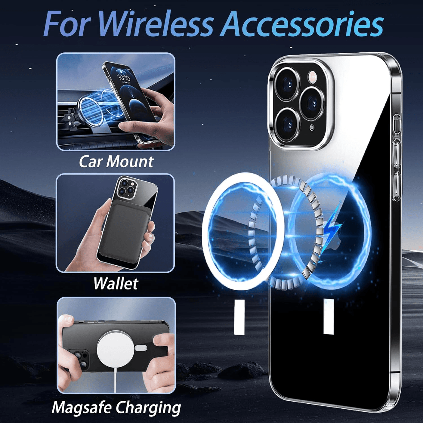 جراب شفاف لهاتف Apple iPhone 11 Pro Max مع MagSafe