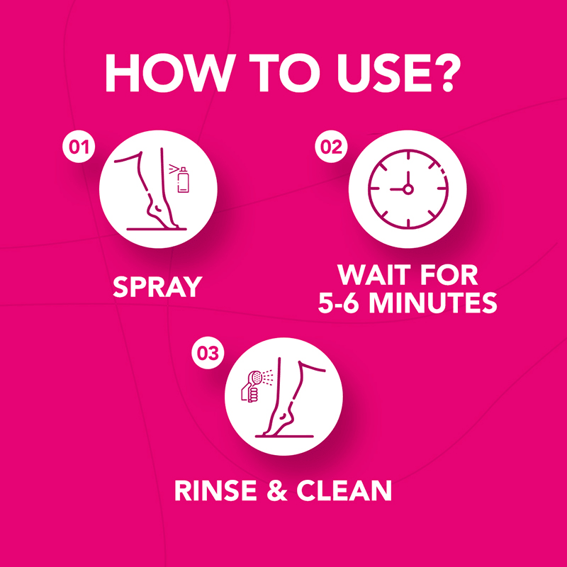 Nair Hair Removal Spray Rose Fragrance - 200ml
