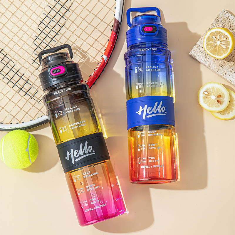 Portable Sports Water Bottle With Flip Lid - 1000ml