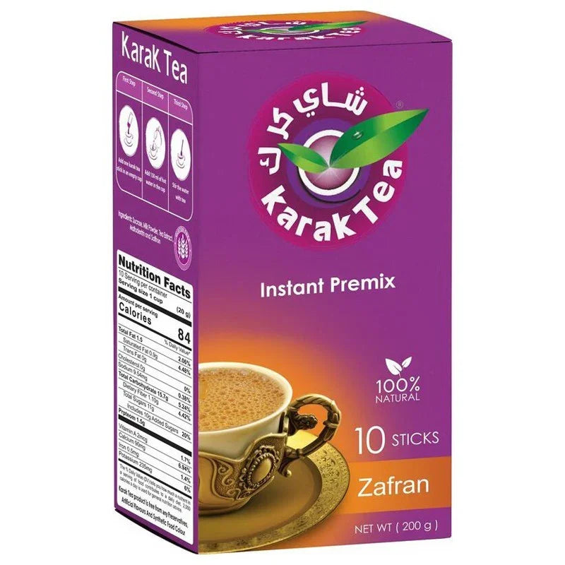 Karak Tea Instant Premix Zafran - 200g (10 Sticks)