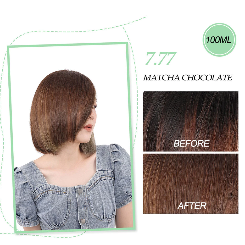 Bremod 7.77 Matcha Chocolate Hair Color with Oxidizer - 100ml+100ml