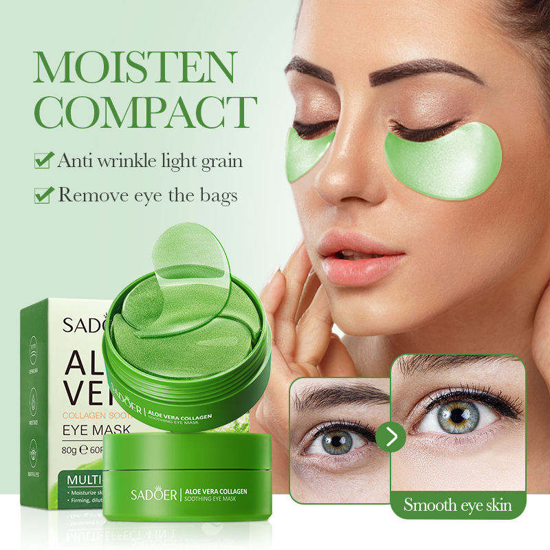 Sadoer Aloe Vera Collagen Soothing Eye Mask - 80g (60Pcs)