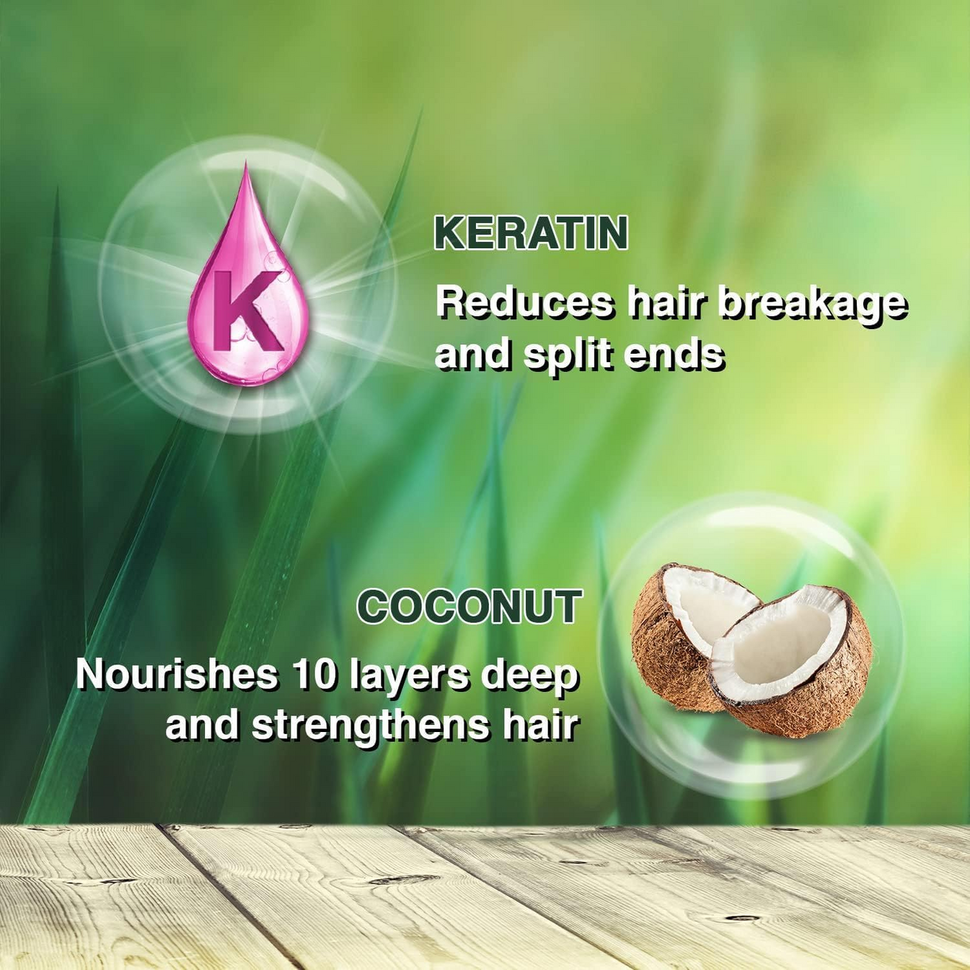 Parachute Keratin Protein Coconut Hair Oil - 300ml + 170ml
