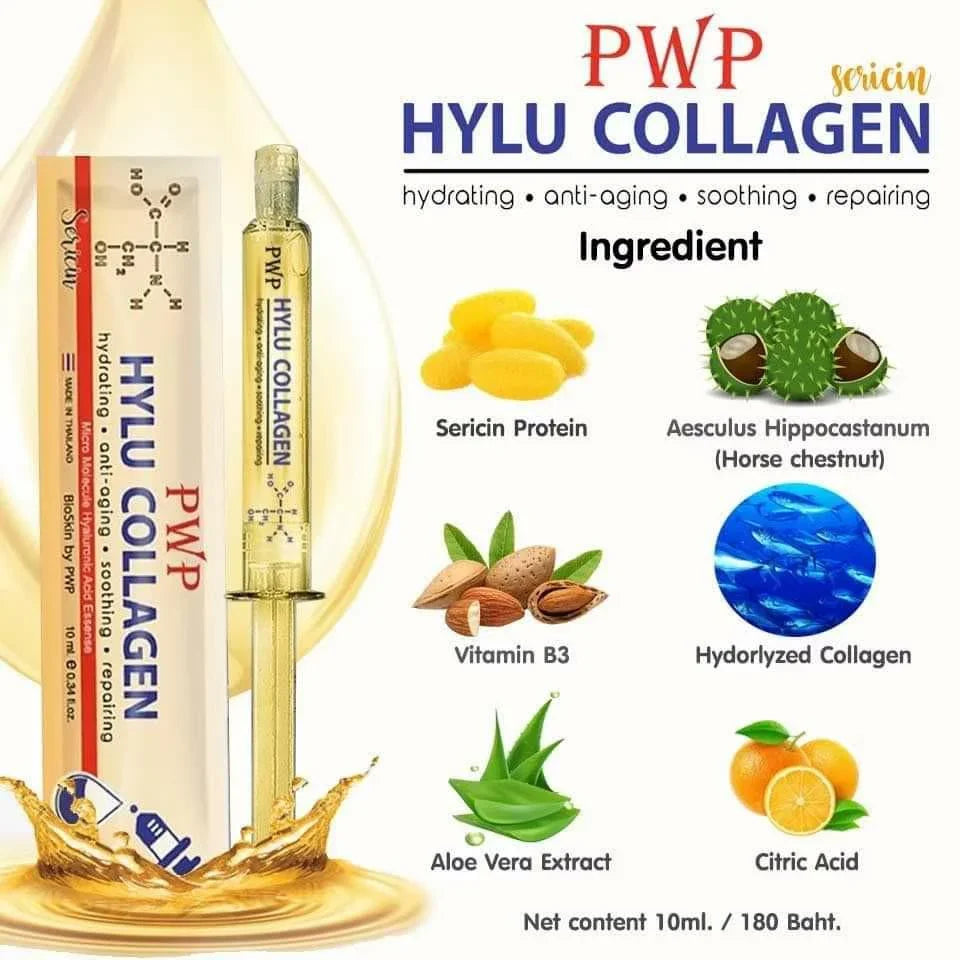 PWP Hylu Collagen Sericin Anti-Aging Serum – 10ml (Thailand)