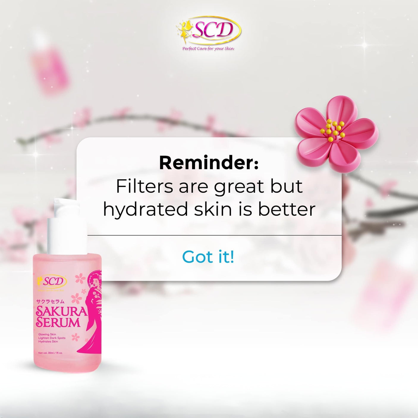 SCD Anti Aging Sakura Face Serum - 30ml
