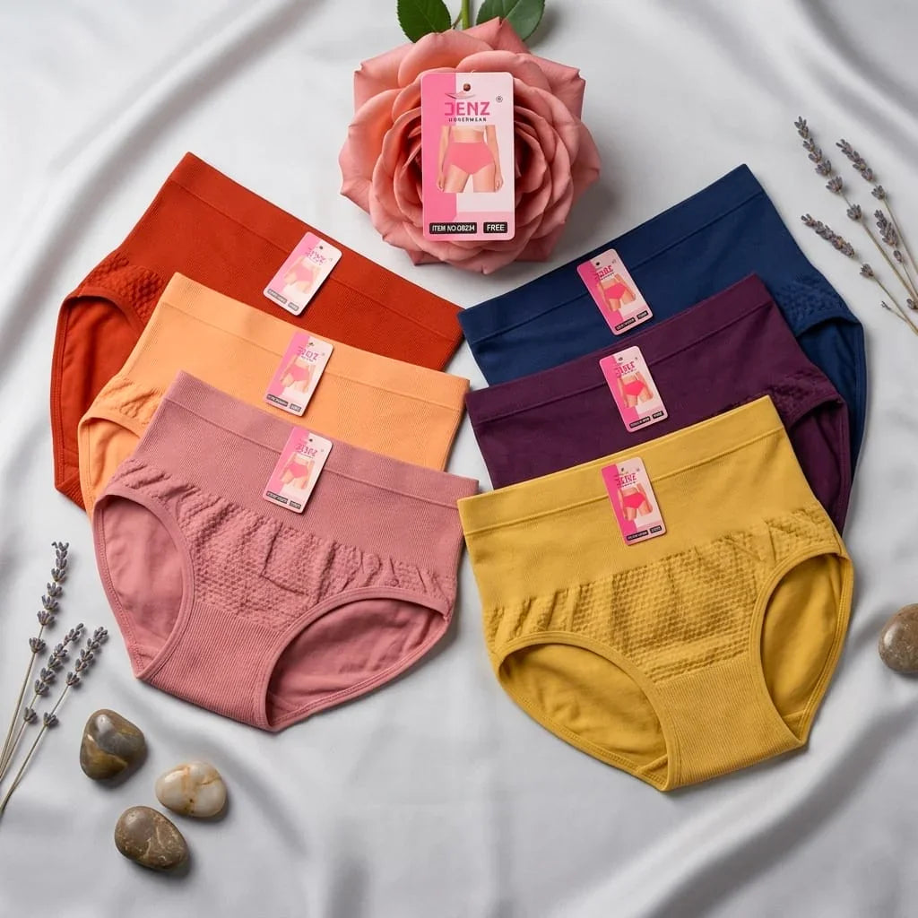 High Waisted Elastic Briefs Underwear Seamless Comfort - DBZ34