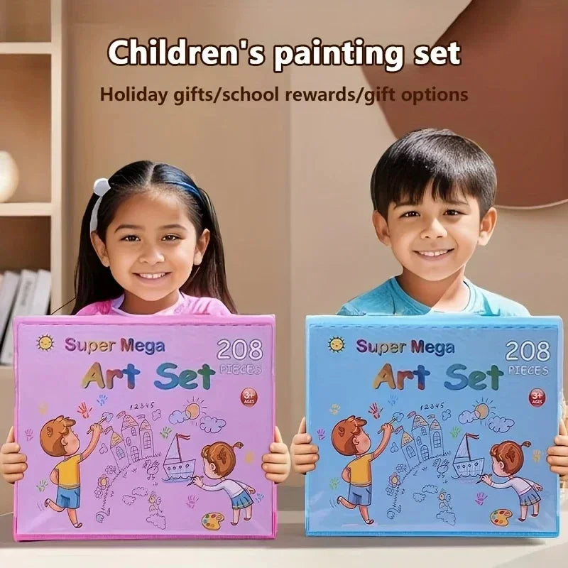 Super Mega Kids Drawing Art Set - 208 Pieces