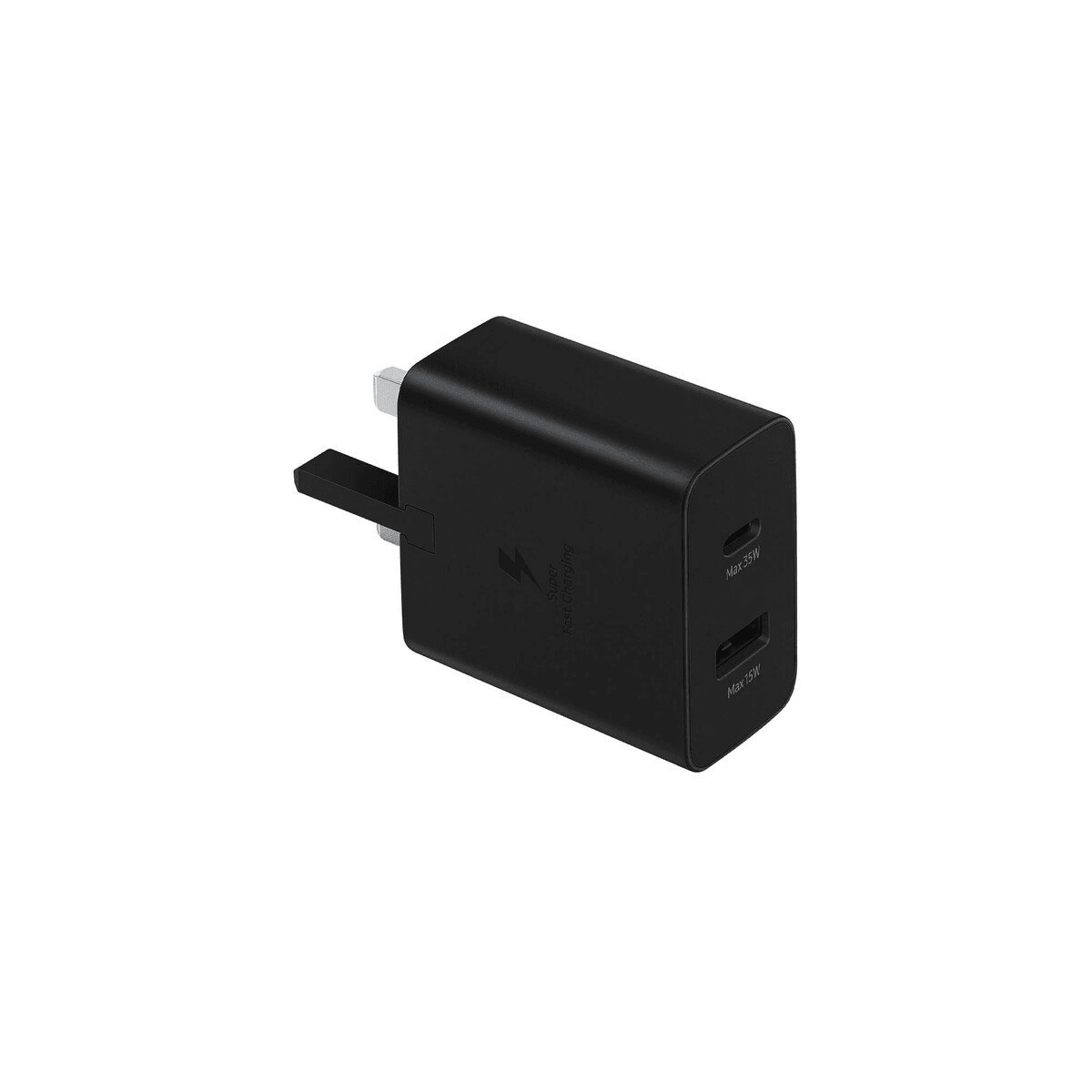 محول شحن سريع أصلي من سامسونج بقوة 35 وات، USB-C، USB-A