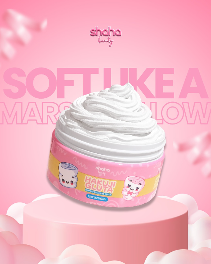 Shaha Beauty Hakuji Gluta Marshmallow Whipped Bleaching Cream - 200ml