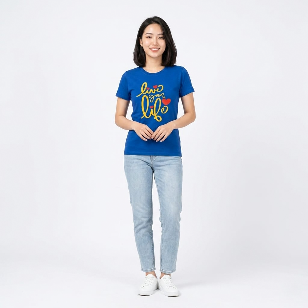 Fashion Text Printed Comfortable Women's T-Shirt #1029