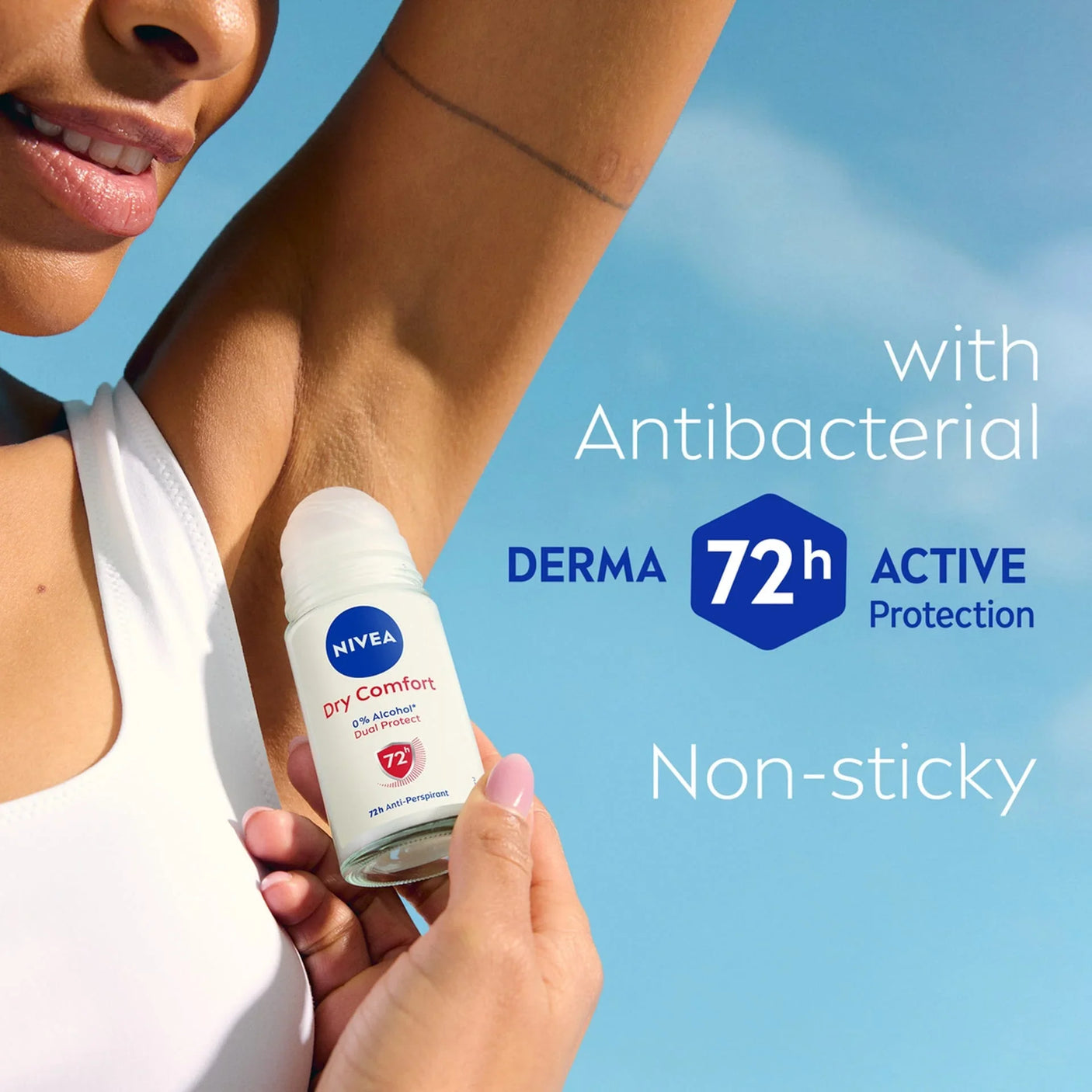 Nivea Dry Comfort Dual Protect 72H Deodorant Roll-On - 50ml