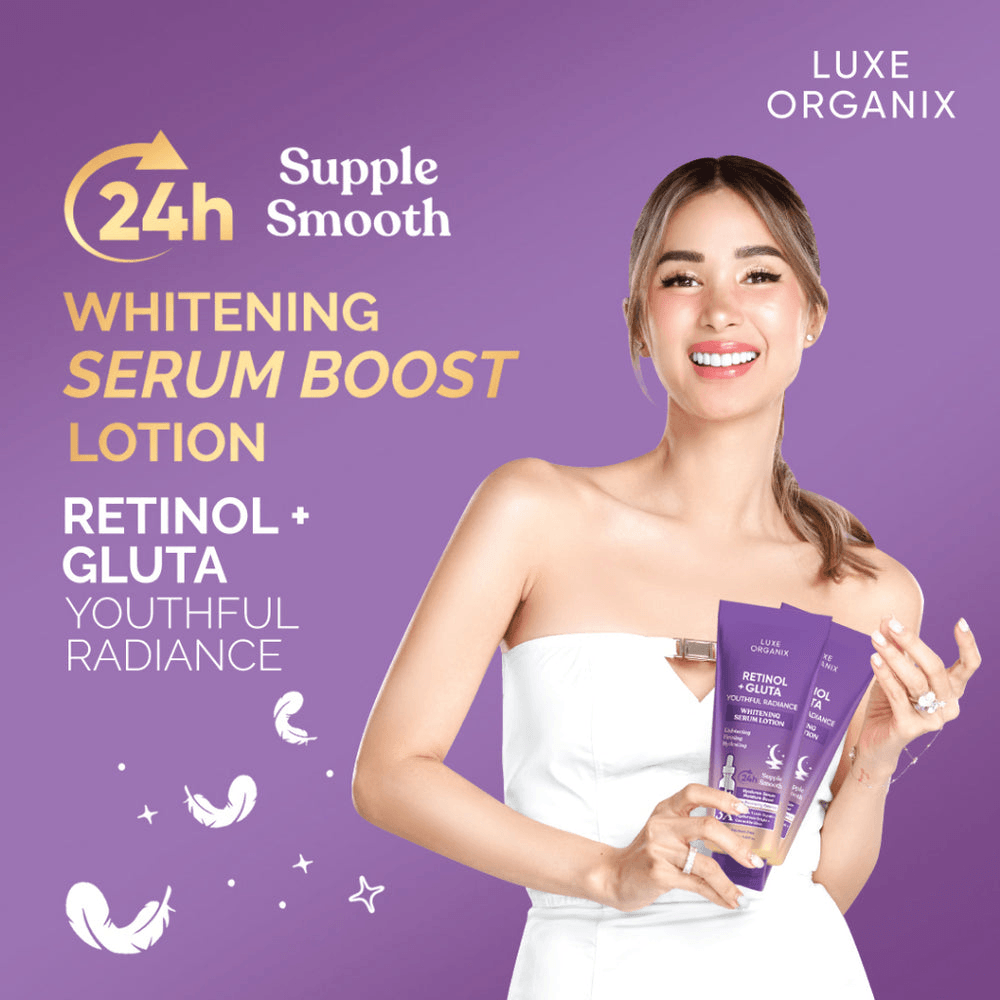 Luxe Organix Retinol + Gluta Youthful Radiance Brightening Serum Lotion - 350ml
