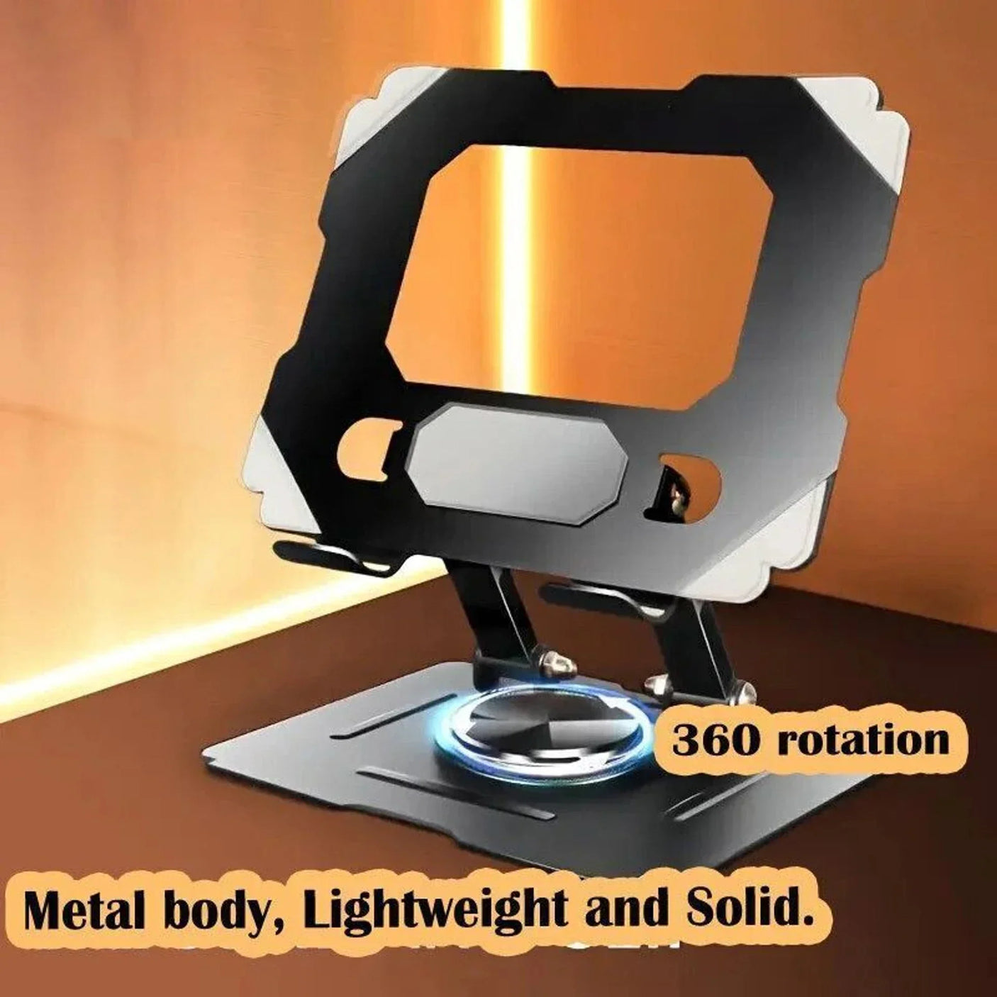 Rotating Base Metal Foldable Desktop Stand