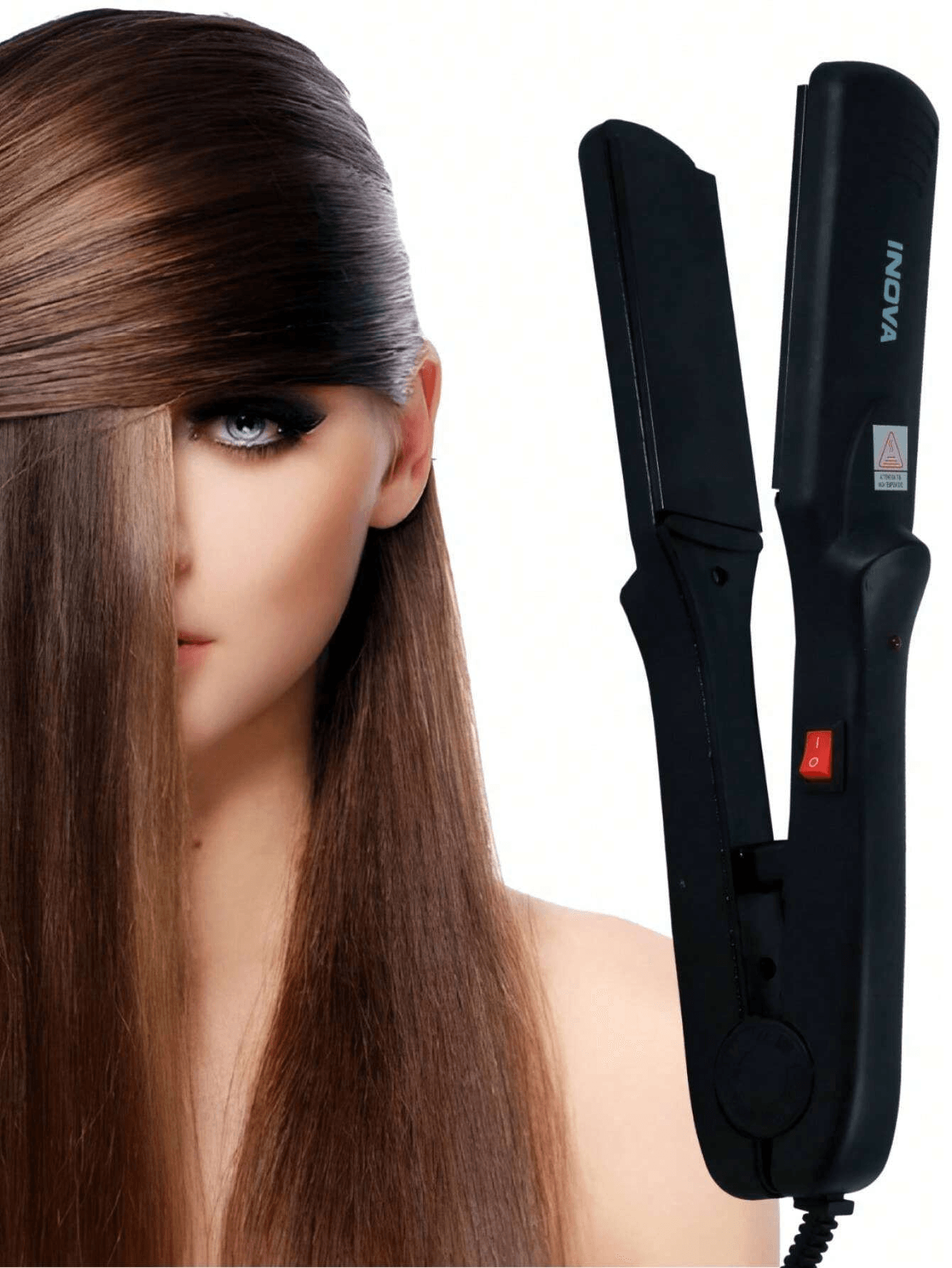 INOVA Ceramic Professional Hair Straightener NHC-522CRM