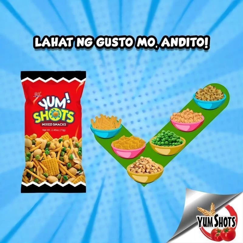 OK Yum Shots Mixed Snacks - 70g