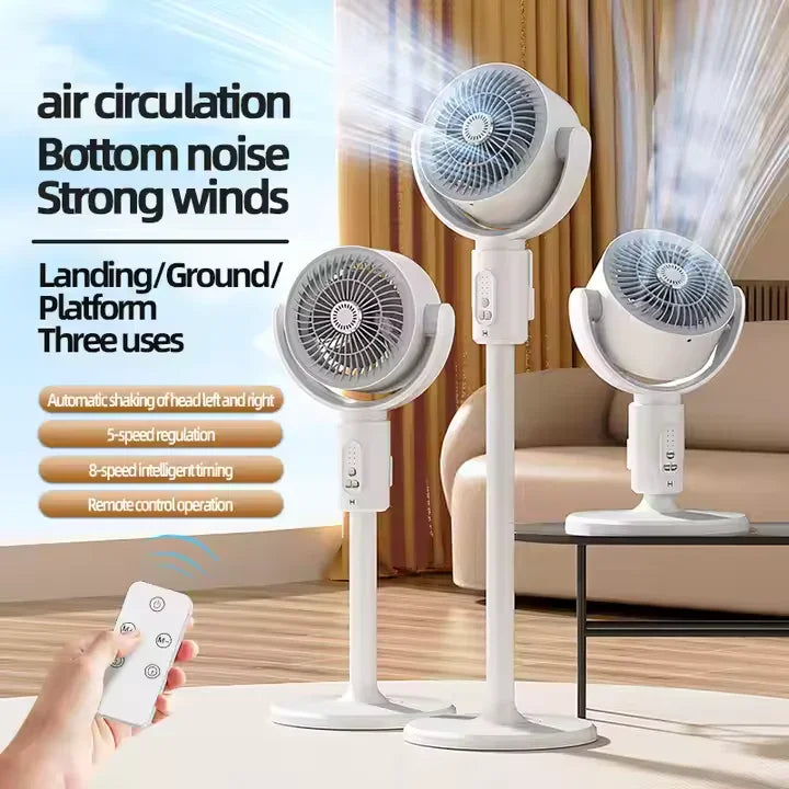 Height Adjustable Air Circulation Fan With Remote Control - F1