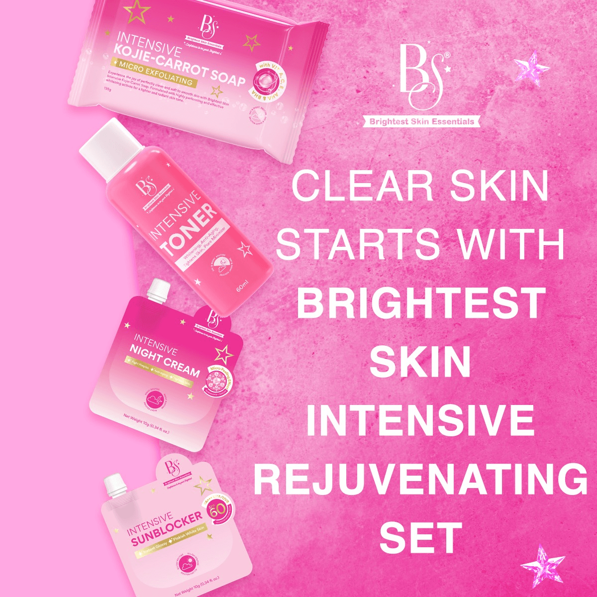 مجموعة BS Brightest Skin Essentials المكثفة لتجديد البشرة