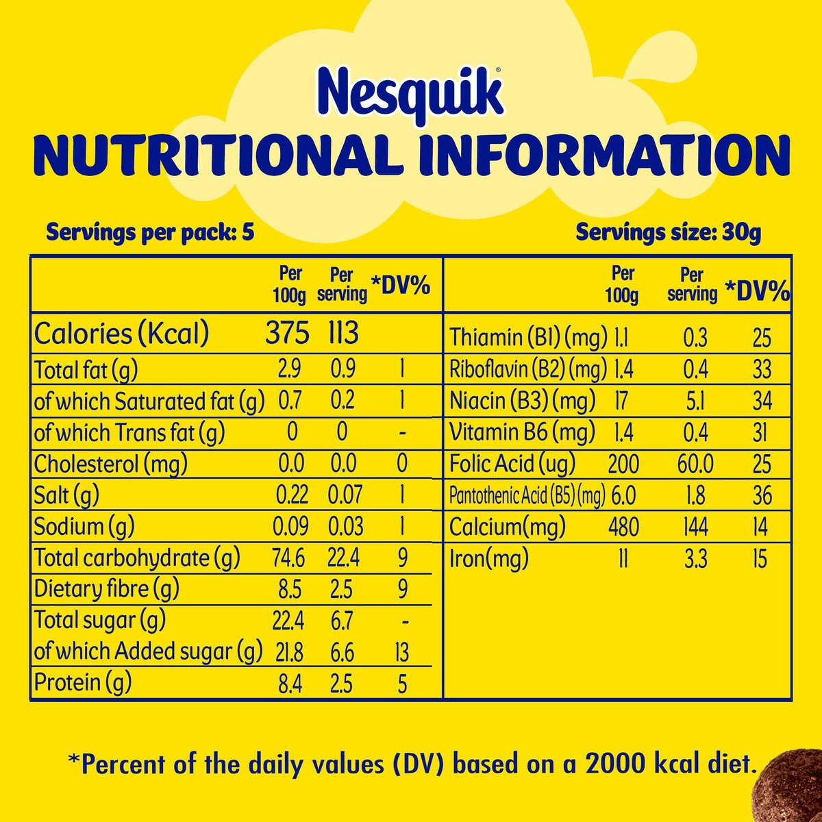 Nestle Nesquik Chocolate Breakfast Cereal Pack - 330g