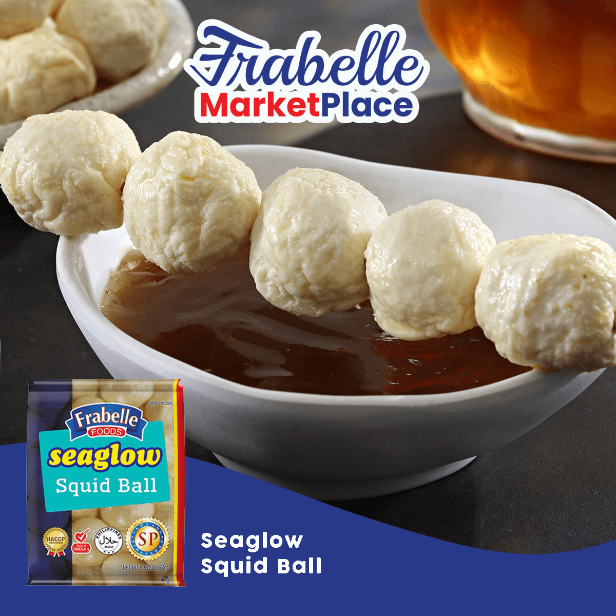 Frabelle Foods Seaglow Squid Ball - 250g (Frozen)