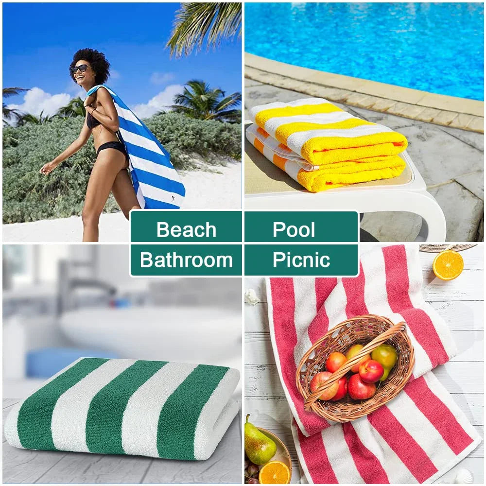 Super Soft 100% Cotton Big Size Bath Towel - 152" × 76" CM