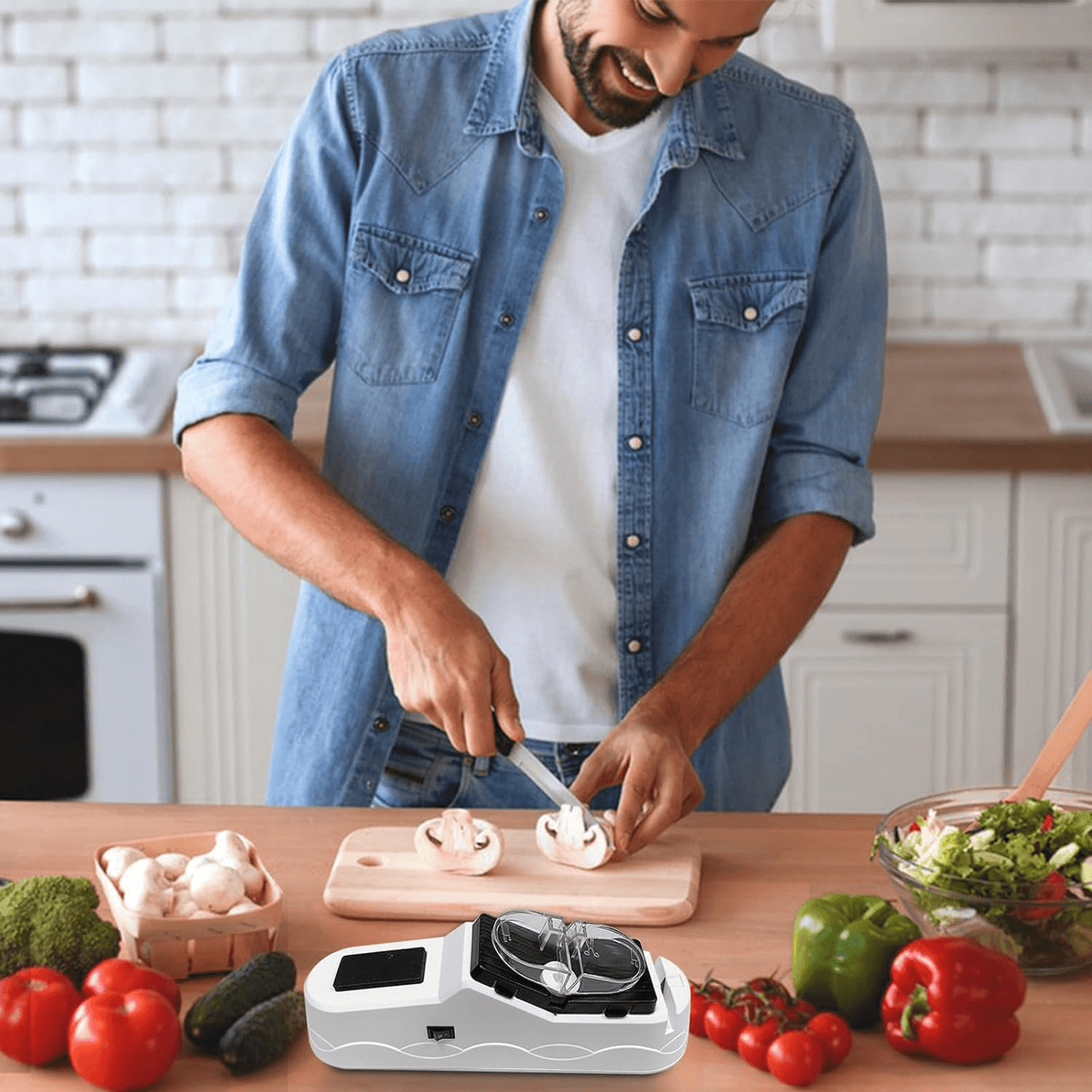 Multifunctional USB Electric Knife Sharpener