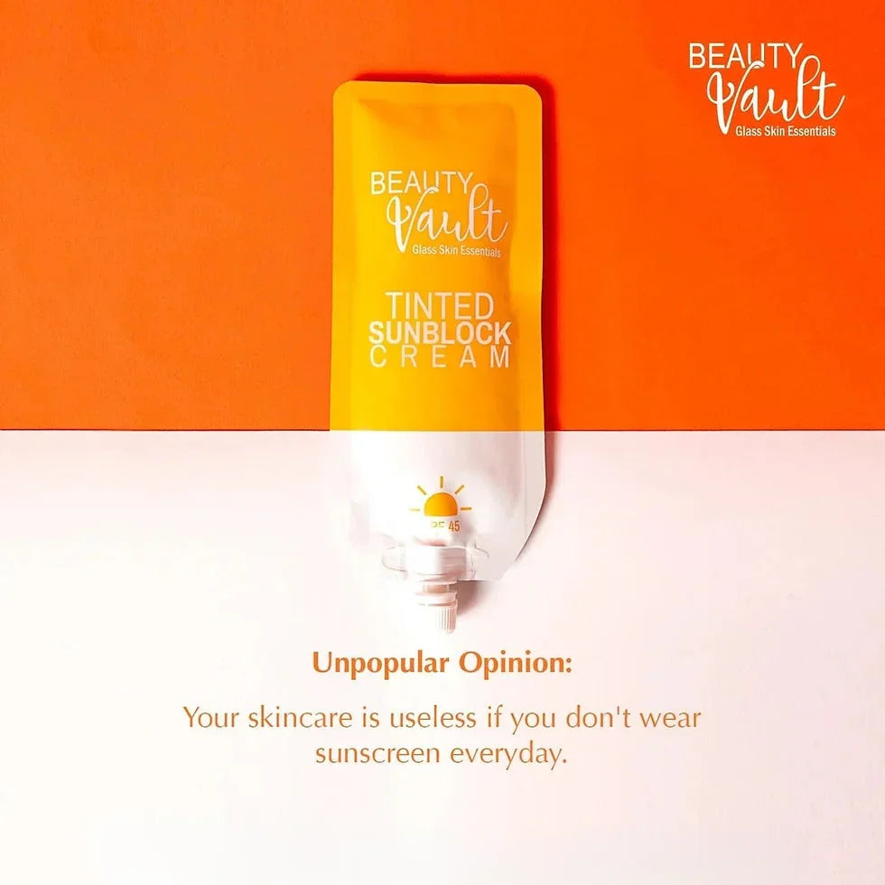 Beauty Vault Tinted Sunblock Cream SPF45 - 50g