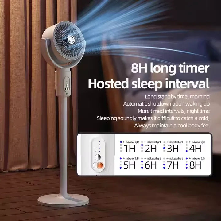 Height Adjustable Air Circulation Fan With Remote Control - F1