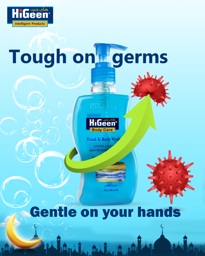 HiGeen Antiseptic Sea Breeze Hand & Body Wash - 500ml