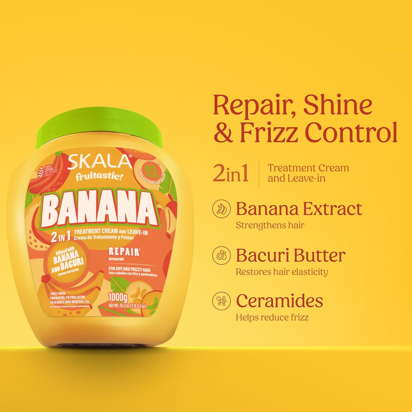 Skala Fruitastic Banana 2 In 1 Hair Repair Treatment Cream - 1000g