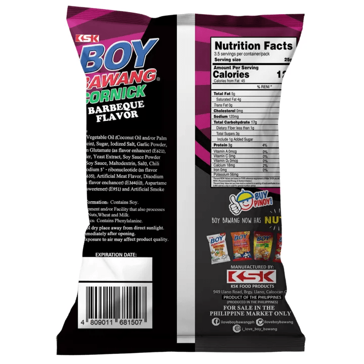 KSK Boy Bawang Cornick Barbecue 90g