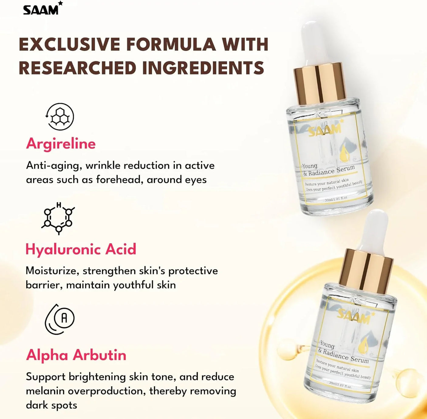 SAAM Young and Radiance Serum - 30ml