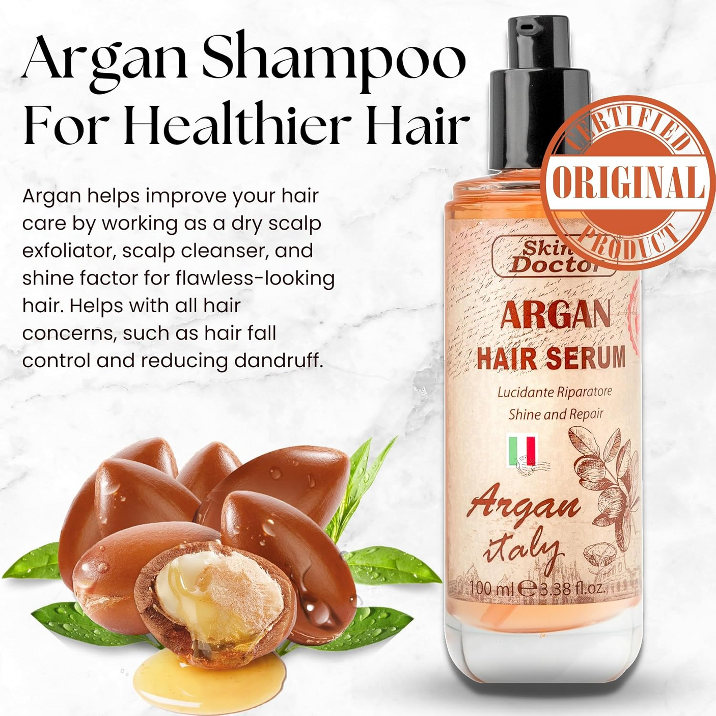 Skin Doctor Argan Oil Shine & Repair Hair Serum - 100ml