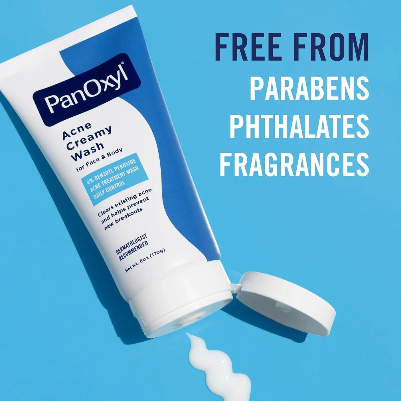 PanOxyl Acne Creamy Wash Benzoyl Peroxide 4% Daily Control - 170g