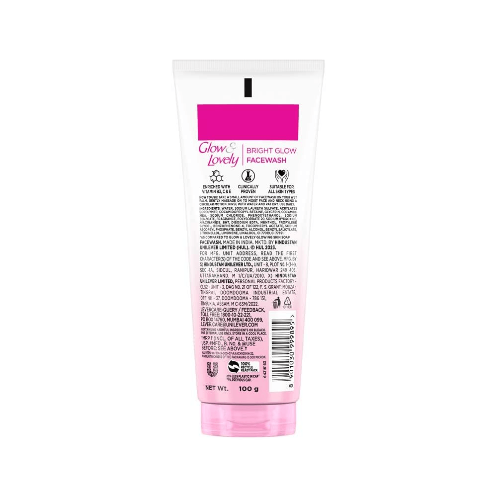 غسول الوجه Glow & Lovely Bright Glow - 100 جرام