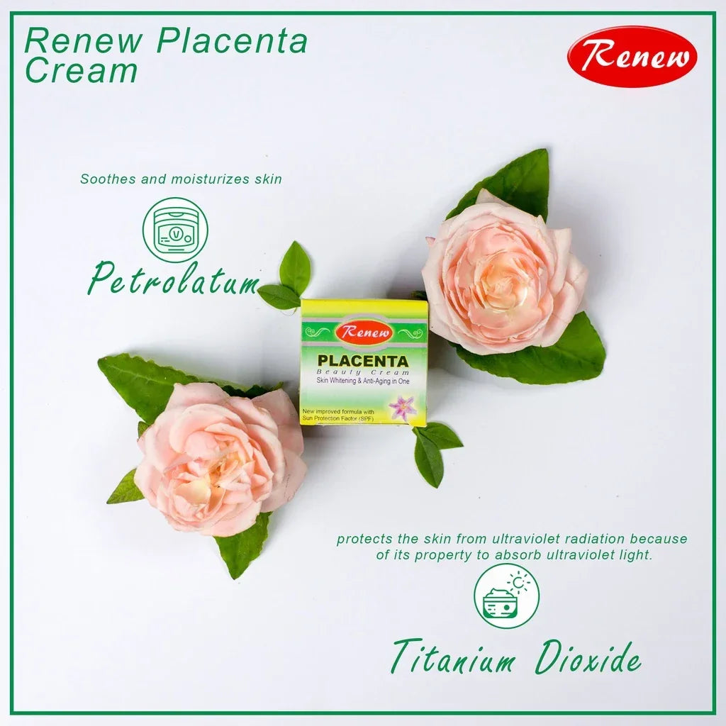 Renew Placenta White Soap + Beauty Cream - 90g + 15g (Combo Offer)